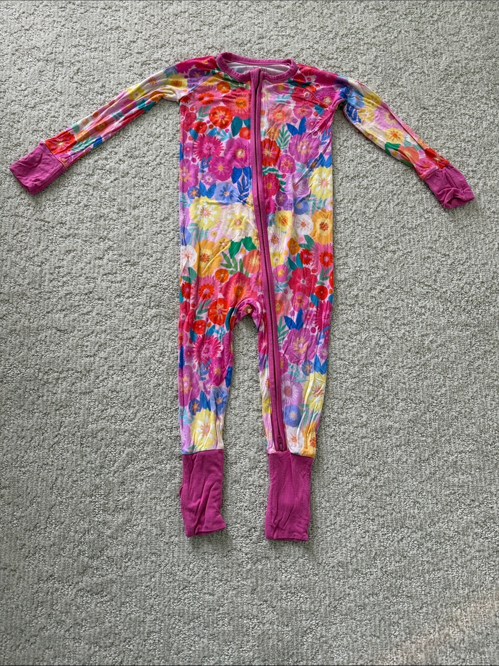 Little Sleepies Rainbow Blooms Zippy